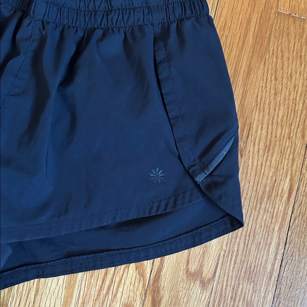 Athleta Black Elastic Waist Running Shorts - Picture 2 of 5